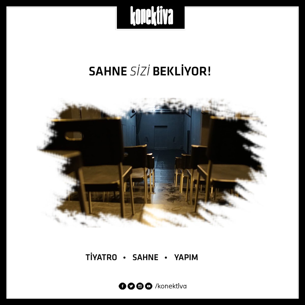 konektiva's tweet photo. Oyunlarınız ve Provalarınız için iletişime geçiniz.
.
#Tiyatro #Sahne #Sanat #art #6Temmuz https://t.co/7XbleaeosP