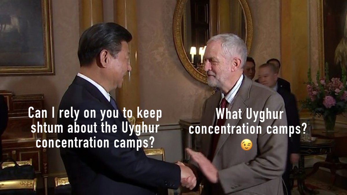 Anti-racist? Man of peace? Fighter against oppression? Humanitarian? Best PM we never had?Corbyn, his cronies and his brand of politics - who claim themselves as world's guardians of all that is good (and bad) - are total frauds. #UighurGenocide  #UyghurGenocide