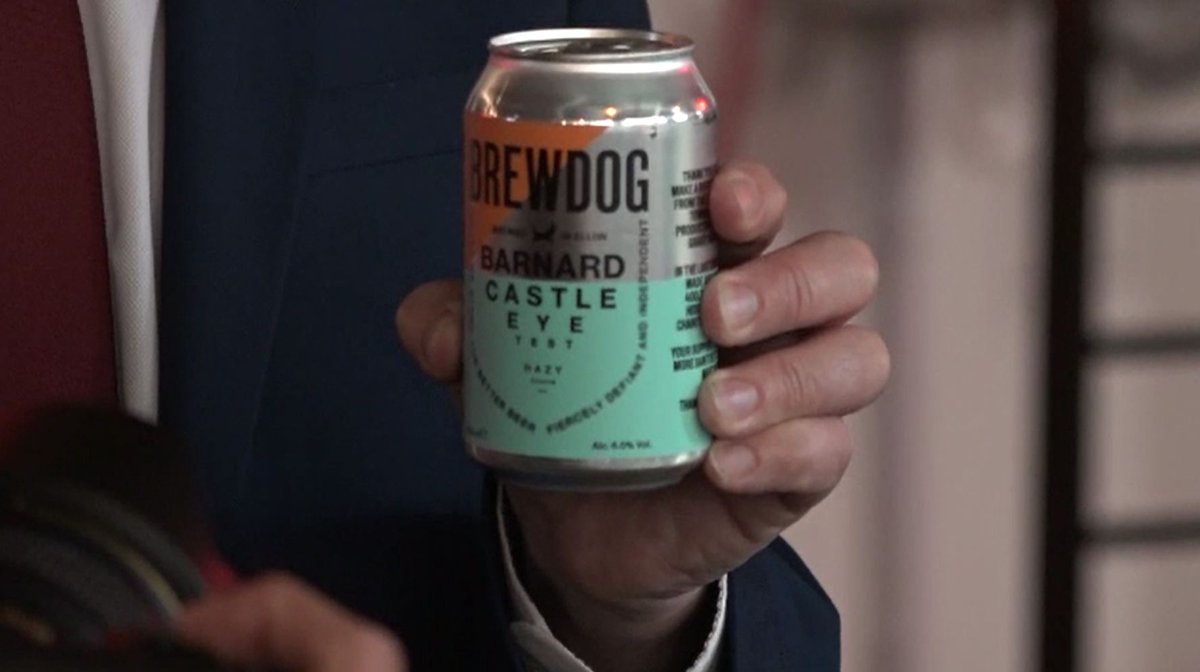 breeallegretti's tweet photo. Keir Starmer poses with a can of Brewdog's "Barnard Castle Eye Test" on a visit, pulling pints at an east London brewery. https://t.co/mnWAC9XHTe