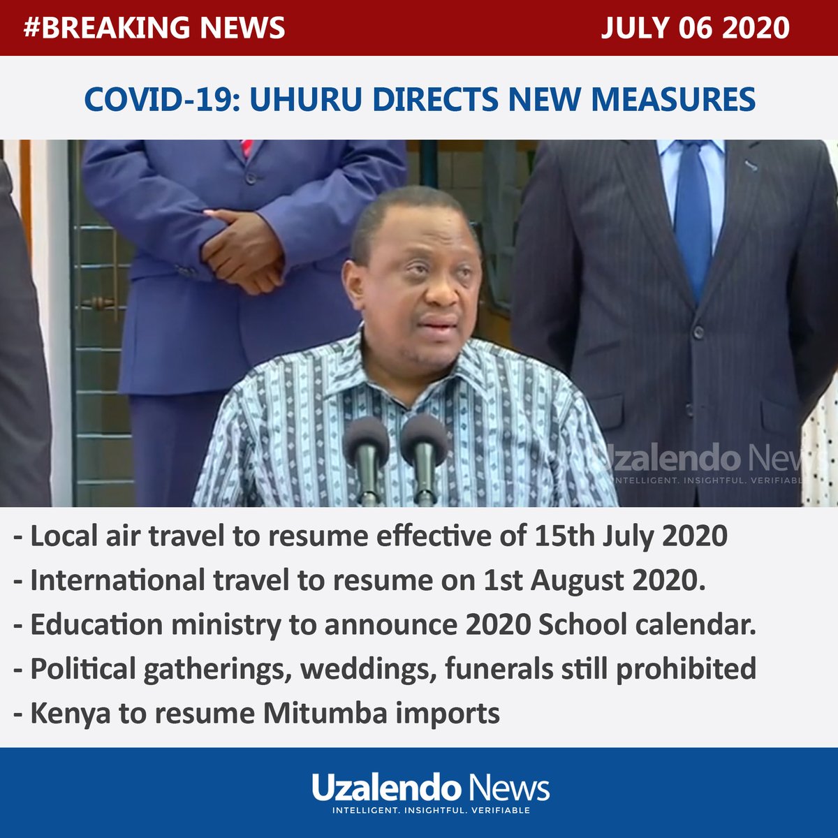 UzalendoNews_KE's tweet photo. More measures announced by #PresidentUhuruKenyatta  
.
#UhuruAddress #Another30 https://t.co/3ofyg5dtdd