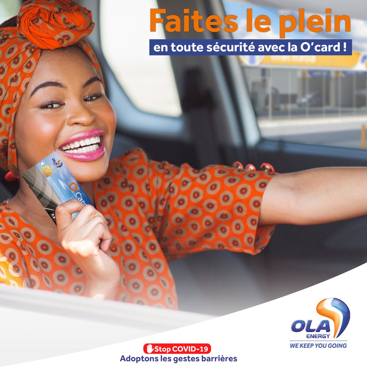 OLAEnergyCI's tweet photo. Faites-le plein en toute sécurité avec la O’card.
Bonne semaine à tous !
#OLAENERGY
#OLAEnergyCotedIvoire
#Ocard
#MondayMotivation
#MondayMorning https://t.co/Owzo6U2PYl