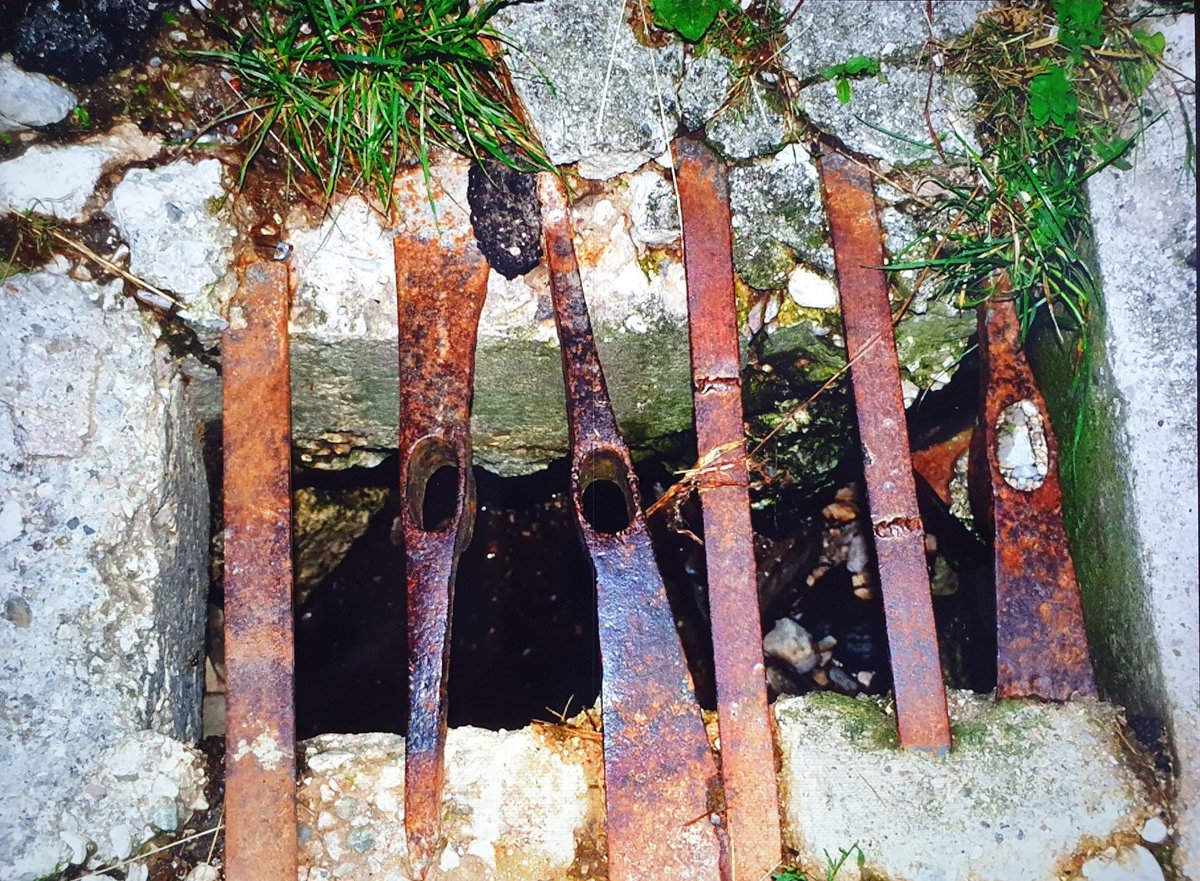If life gives you discarded WW1 pickaxes, make drain covers.