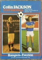 #16 Glasgow Rangers 1-1 EFC - Nov 15, 1981. With the Blues sitting 12th in the table, they took advantage of an international weekend to venture north of the border for veteran Rangers defender Colin Jackson’s testimonial. Graeme Sharp scored EFC’s only goal in a draw at Ibrox.