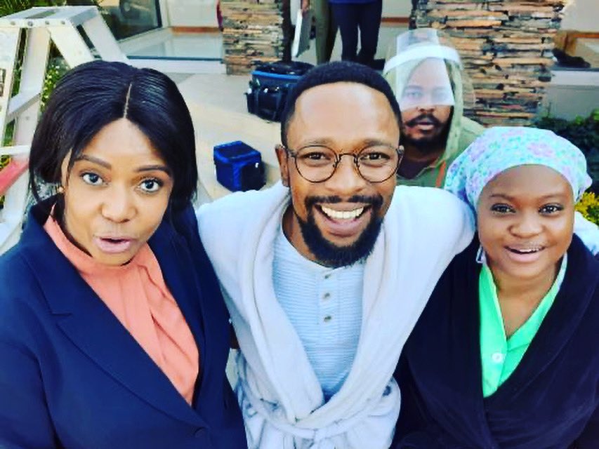 Tonight on house keepers @kayise @skcoza.. never a dull moment with this squad! #HouseKeepersMzansi #Season2 #Work #Thespians #TV #LifeOnSet