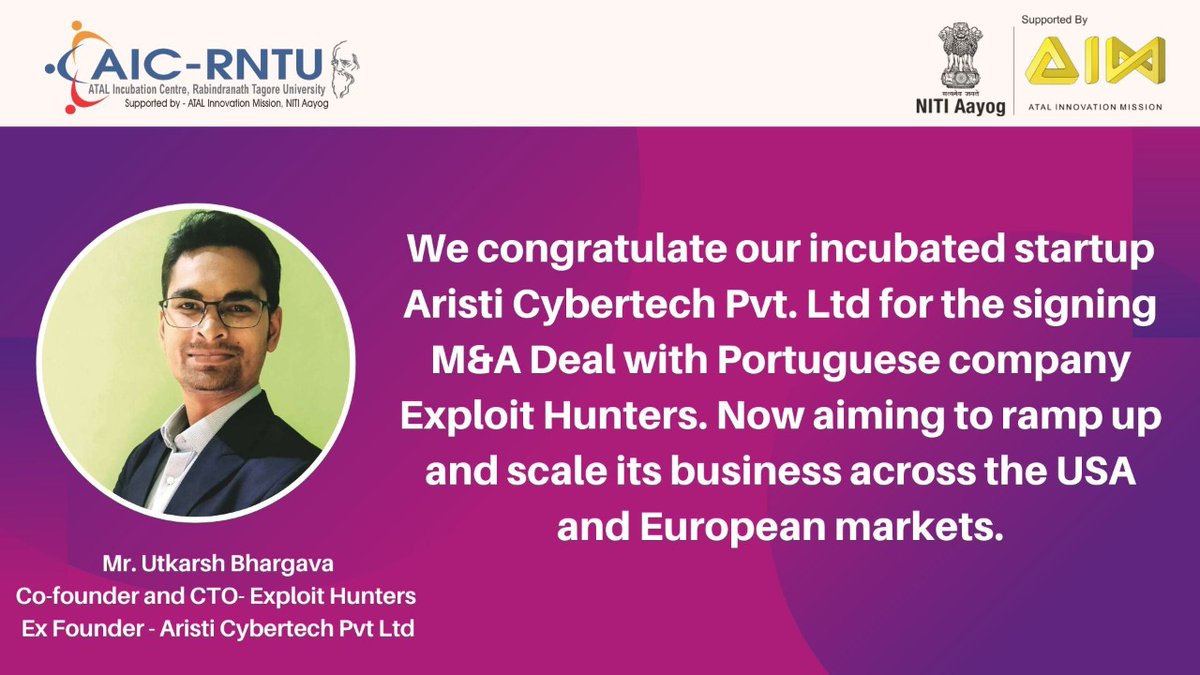 AIMtoInnovate's tweet photo. Moment of pride ✨

@AicRntu incubated cybersecurity start-up @aristilabs eyes foreign markets to establish and provide comprehensive security solutions to help businesses protect their data &amp; intellectual property. #WorldClassIncubators 

https://t.co/GEkSnq5Bok https://t.co/oxKaOMlHO0