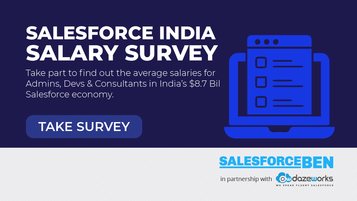 Shubham Bhardwaj 🇮🇳 (@digitalbhardwaj) on Twitter photo Well thus can be helpful to get the exact insight's about the <a href="/salesforce/">Salesforce</a> jobs salary in 🇮🇳
<a href="/dazeworks/">Dazeworks</a> and <a href="/SalesforceBen/">Salesforce Ben</a> are here please fill out the survey
🔗getfeedback.com/r/bCoOhbLy/
#salesforce Well thus can be helpful to get the exact insight's about the <a href="/salesforce/">Salesforce</a> jobs salary in 🇮🇳
<a href="/dazeworks/">Dazeworks</a> and <a href="/SalesforceBen/">Salesforce Ben</a> are here please fill out the survey
🔗getfeedback.com/r/bCoOhbLy/
#salesforce