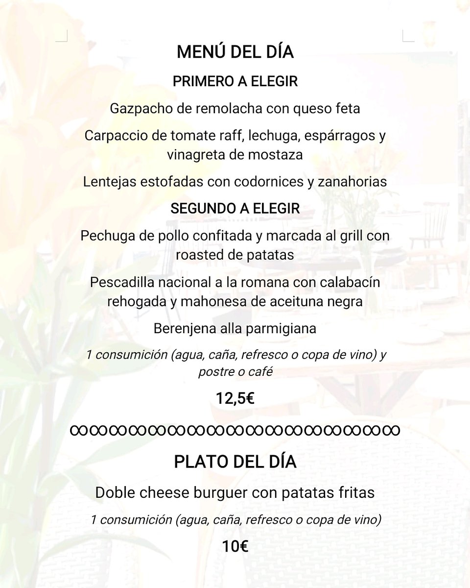 ambigualcala's tweet photo. Menú de esta semana en Ambigú 🌞😋👍 https://t.co/ZzM5iF6DwB