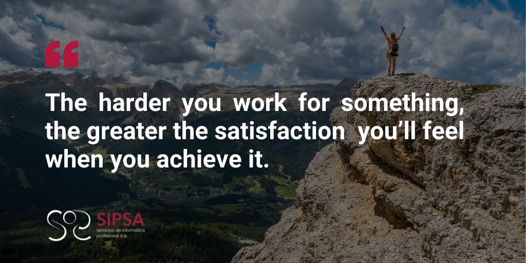 SIPSA_IT's tweet photo. Monday´s Motivation quote is aimed at all people who strive every day to continue learning, to improve themselves. Every effort has its rewards. Happy Monday! Happy week!

#Motivation #MotivationMonday #satisfaction #rewards #FelizLunes #FelizSemana https://t.co/Xtv8NnPhSZ