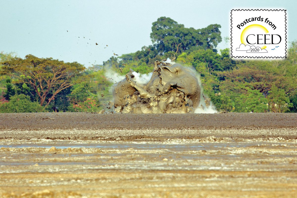 PHABOslo's tweet photo. Latest #PostcardsfromCEED from Adriano Mazzini: Bledug Kuwu mud eruption, central Java, Indonesia. Constant bursting of mud and CO2-dominated gas producing spectacular shapes tens of cubic meters in size; driving mechanisms of this phenomena remain uncertain. #HOTMUD https://t.co/iwDA0zRR27