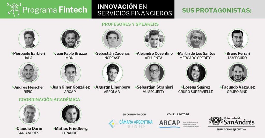 AlayaCapital's tweet photo. #AlayaRecommends 📢 | Take part in the Fintech Executive Program: “Innovation in Financial Services”, co-created by the @CamaraFintechAr and @UdeSA, with support from @Arcap_.
Sign up here👉 https://t.co/l3azf4vb6Q
#FintechArg #ProgramaFintech #NextEvent https://t.co/tLSLK9AlgF