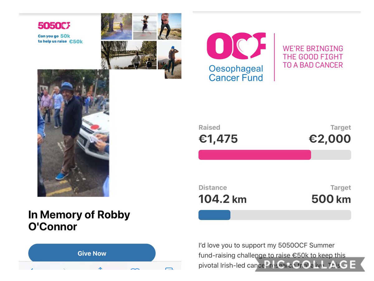 Jo_oc's tweet photo. Great work so far @KimOC11 @edelabella20 @ShaunT1980 @m_oc90 trying to raise much needed money for @OesophagealCF in memory of our dad, Robby. 

https://t.co/UsXiQ65wbh https://t.co/8cKmPpSITO