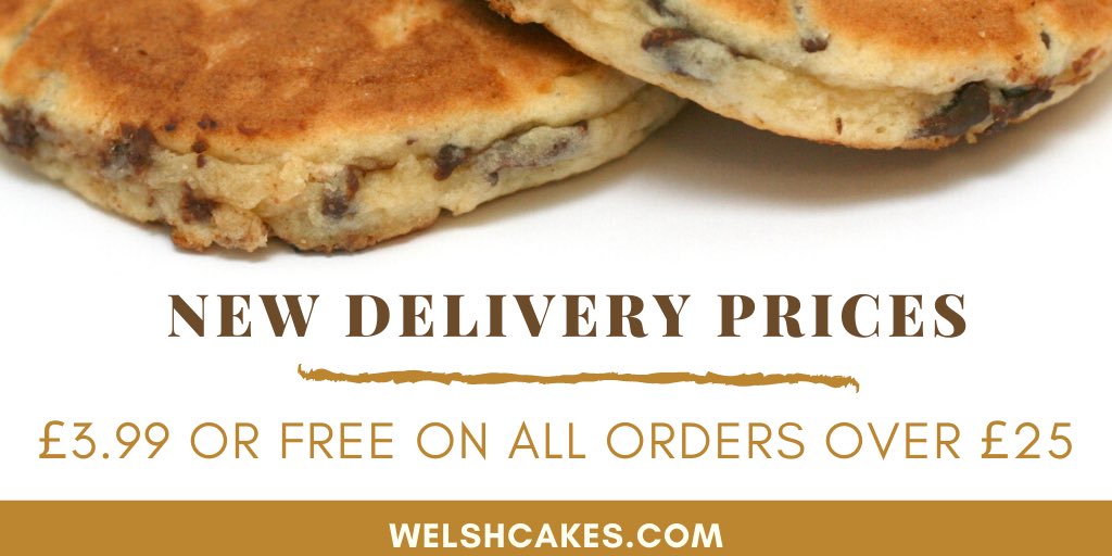 GOOD NEWS... we have changed our delivery prices! Get the cakes you love delivered to your door at a more reasonable price.

Order yours here: welshcakes.com