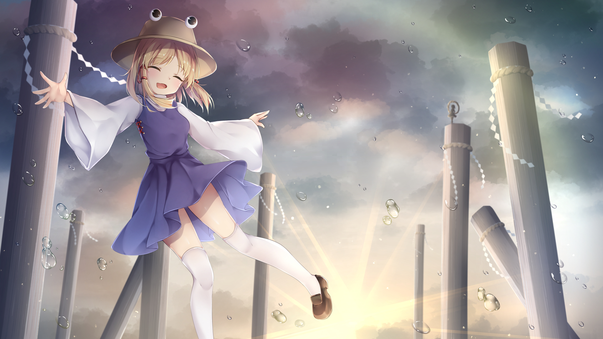 羽メェー Fanbox 諏訪子様を描きました 最近ずっと雨ですね 晴れたらいいなーー 東方project 洩矢 諏訪子 八坂神奈子 御柱 T Co Xlfyhernpp Twitter