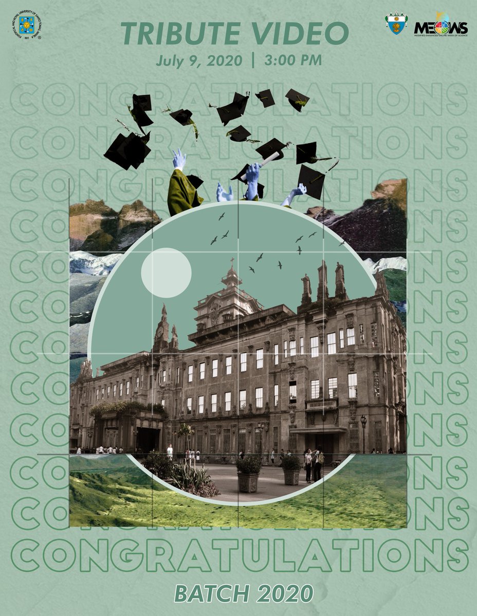 Join us on Thursday, July 9, 2020 at 3:00 PM as we pay tribute to the Graduating Class of 2020 from the UST College of Science #MEOWS2020 #GalingScience