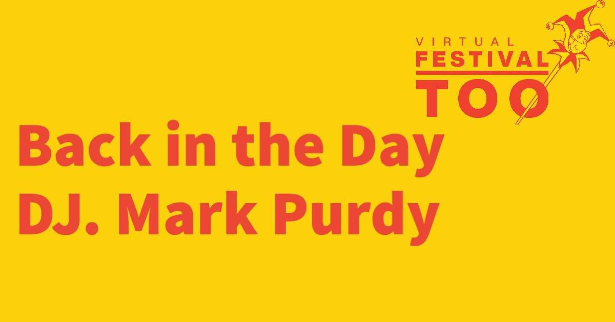 FestivalToo's tweet photo. This Friday (10th) at 7.30pm #virtualfestivaltoo goes ‘Back in the Day’ with @djmarkpurdy playing 90 minutes of the best of Soul &amp; Northern Soul. Settle in from the comfort of your own home and enjoy!

Catch up on VF2 so far at https://t.co/QDaMjdBRek https://t.co/2BwrKaSyW3
