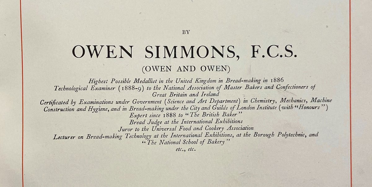 Some catalogue entries say the name 'Owen Simmons' was a pseudonym - this is incorrect, and likely caused by conflation of the name of the author with the name of the photographer, which is indeed unknown. Owen Simmons (or Simmonds) co-founded the National Bakery School in 1894.