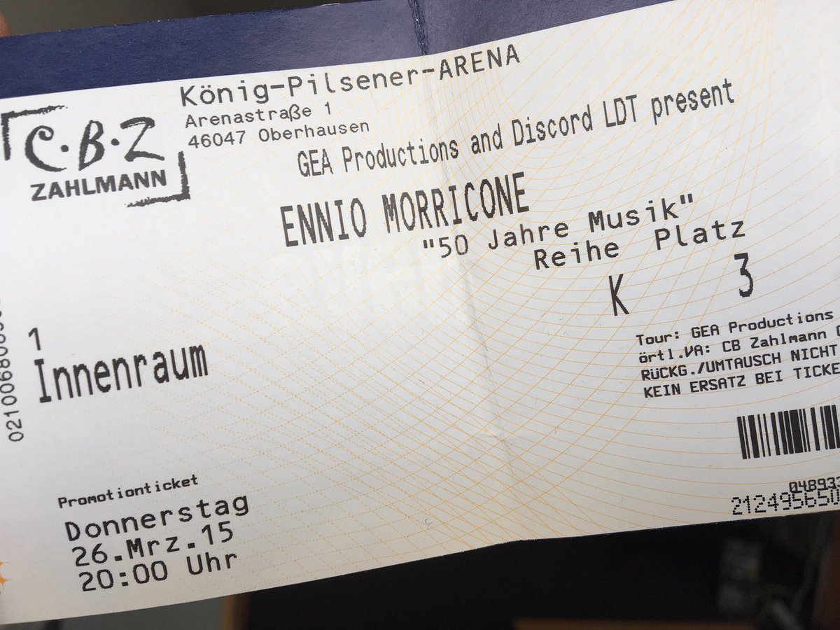 diheiAlarm's tweet photo. Ein fantastisches Konzert vor fünf Jahren in #Oberhausen. Mit starker Suite aus „Maddalena“ und „The Good, the Bad and the Ugly“. Mach‘s gut, #EnnioMorricone. #EnnioMorriconeRIP #filmmusic https://t.co/TJuXHNiccQ