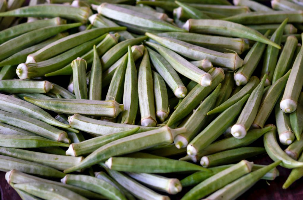 Okra season is in full swing! For a look at what else is in season in each part of the U.S this week, head over to the blog at peppermint-tea.com. #healthylifestyle #realhealth #inseason #freshproduce