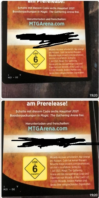 !!! GIVEAWAY-TIME !!!
To give you all the chance for a little M21-Collection-Boost I will give away 2x 6 Boostercodes for #MTGM21 on #MTGA .
1) Like and retweet
2) Follow me!
3) Be lucky ;)

Giveaway ends tomorrow 12:00 CET. Best of luck to you all!