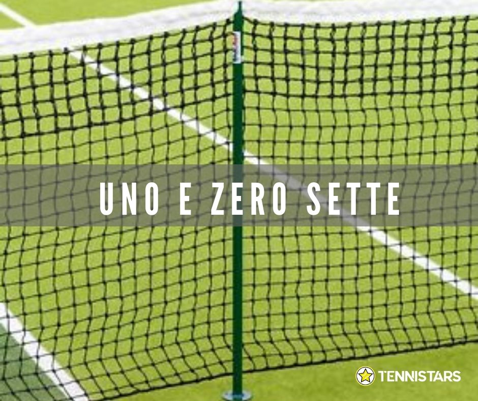 È questa la misura che vi alza la rete sul lungo linea. Ricordatevelo quando dovete "cambiare" gioco. Uno e zero sette. 1,07m