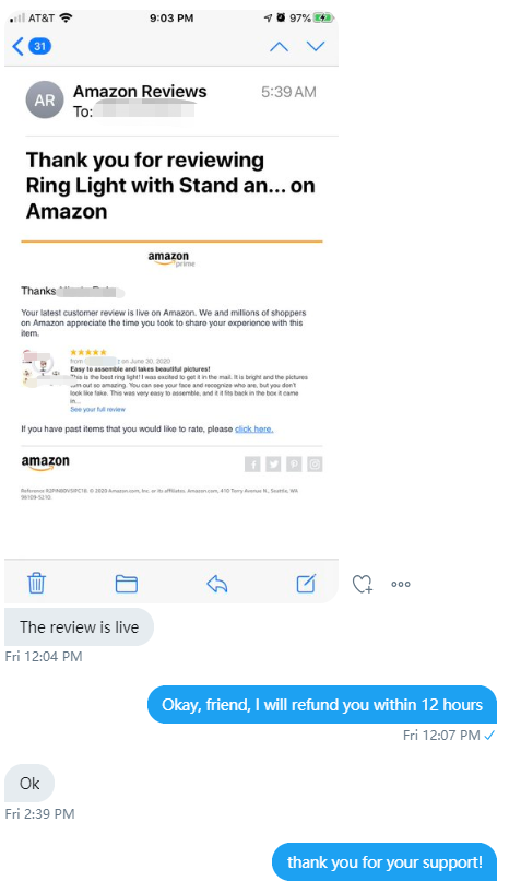 HiroumerCamille's tweet photo. Today's refund-ring light🇺🇸
Free product + PP tax and fee
Interested in contacting me
#amazonreviewer #amazonreviewusa #amazonproductreview #amazonprime #amazonasshopping #amazonsamples #giveawaytime #amazontesterclub #producttest #us #ustester #producttesterswant #productreview https://t.co/adfNVzfYze