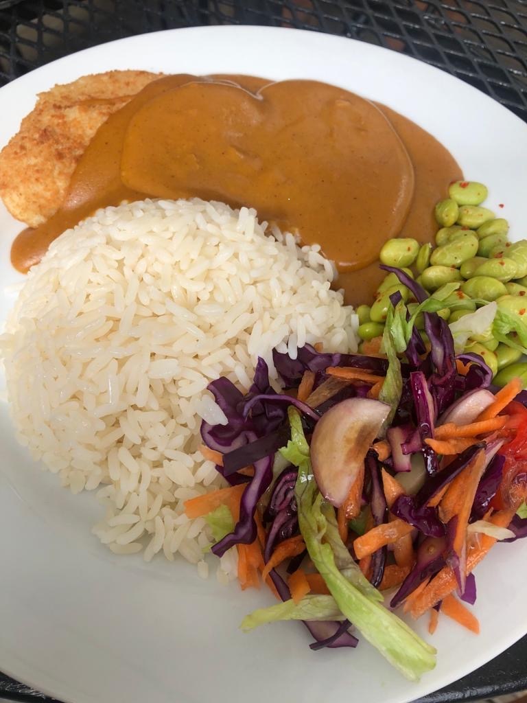 DelishHcs's tweet photo. Making us hungry Ruth @bowerparkac with your Chicken Katsu Curry - What a colourful plate #FoodInspiration #HomeCooking #Lockdown @HCS_LBH https://t.co/bQWntwAIUx