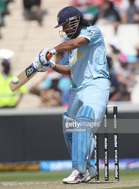 .. in 15.2 overs. Ind tensed. Pak were roaring loud. The pressure started telling on  @GautamGambhir as he tried scooping one of Gul but ended up finding the fielder. Ind 130/5, 18 Ovrs. But then came  @ImRo45. He sliced, deft touched, lofted one over mid on to make sure..