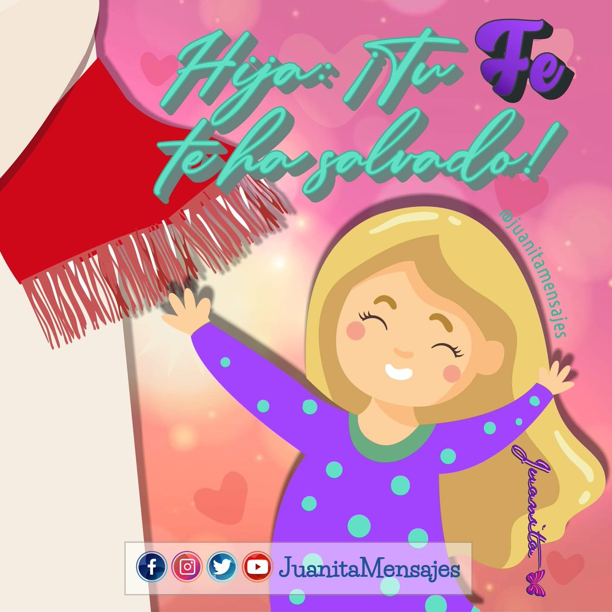 JuanitaMensajes's tweet photo. ¡SOY TESTIMONIO DEL AMOR DE DIOS!, Gracias Señor.
«¡Ánimo Hija, tu fe te ha salvado!»
#EvangeliodeHoy #MilagrosdeAmor #FeAbsoluta #TestimoniodeAmor #JesúsSana #JuanitaMensajes https://t.co/vTaurbyFOb