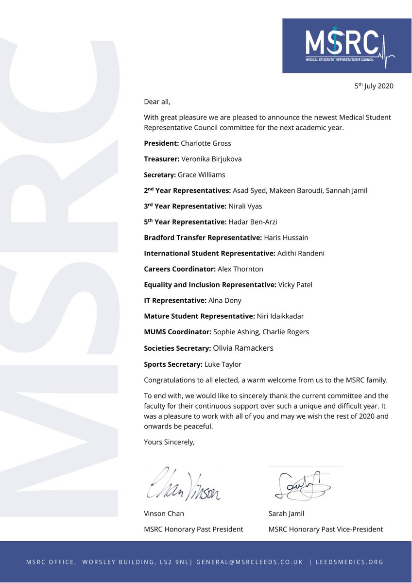 Medical Students' Representative Council (MSRC) tweet media