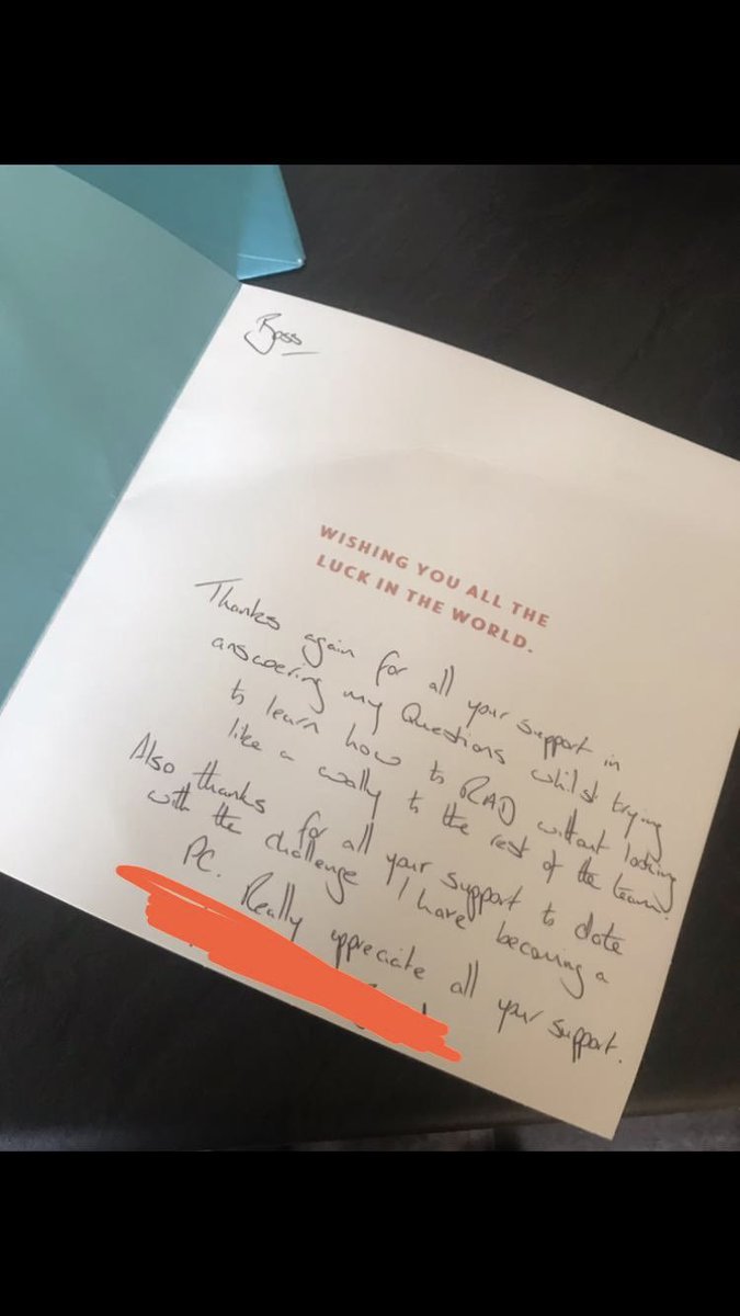 ChrisLGrandison's tweet photo. Really excited to start my new role tomorrow as #StreamManger with @Police_Now
Was nice to get a #Goodluck card from one of my team 🙌🏽
Along with the #PN team ,I look forward to bringing 96 brand new officers into @WMPolice in Sep to make a real difference in communities 👮♀️👮♂️ https://t.co/cEdrUmpu1p