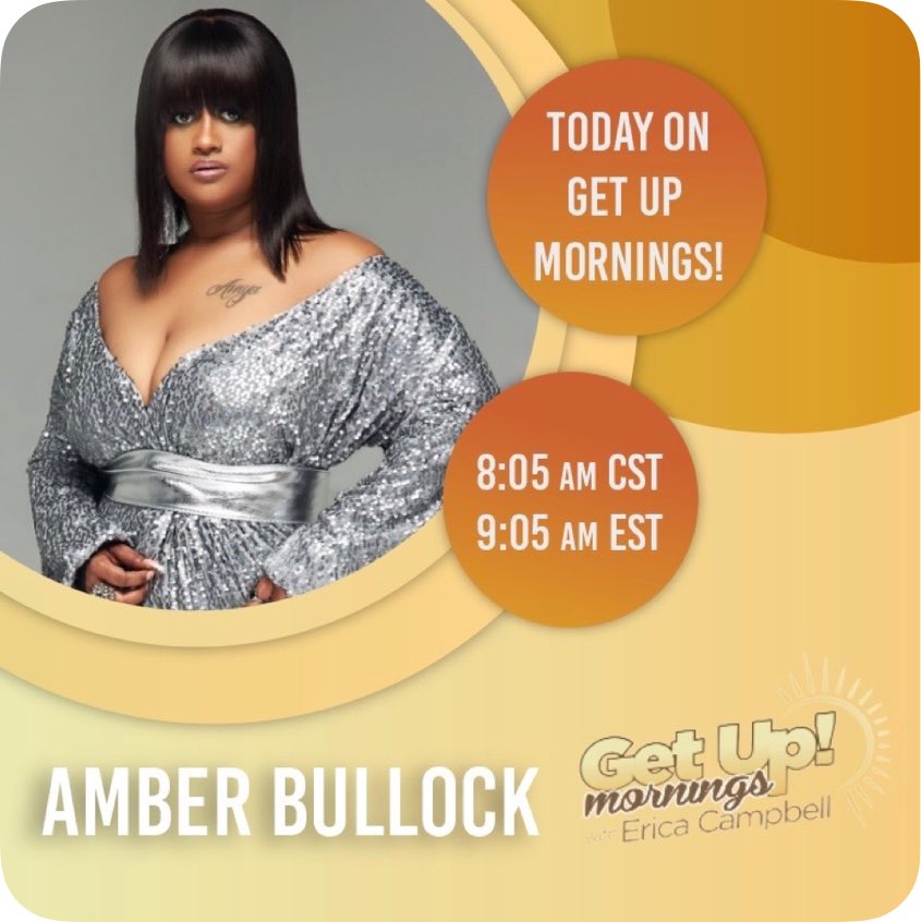 singamber's tweet photo. Catch me W/ @GetUpErica this morning!! Tune in this will be good ❤️. #reject #amberb https://t.co/Q8rZFH3CLV