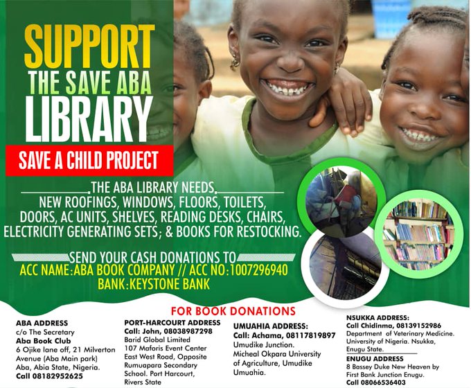 iSERVE2050's tweet photo. The Generation before us built Schools, AIRPORT, offered SCHOLARSHIPS to the indigent/vulnerable, & so much more.
Our Generation must learn from them; write our names in gold by investing in sustainable legacies #iGWEBUIKE🤝
#iREAD_iSERVE_iLEAD
#SaveAbaLibrary
#InvestInLibraries https://t.co/y1lNXbLR4y