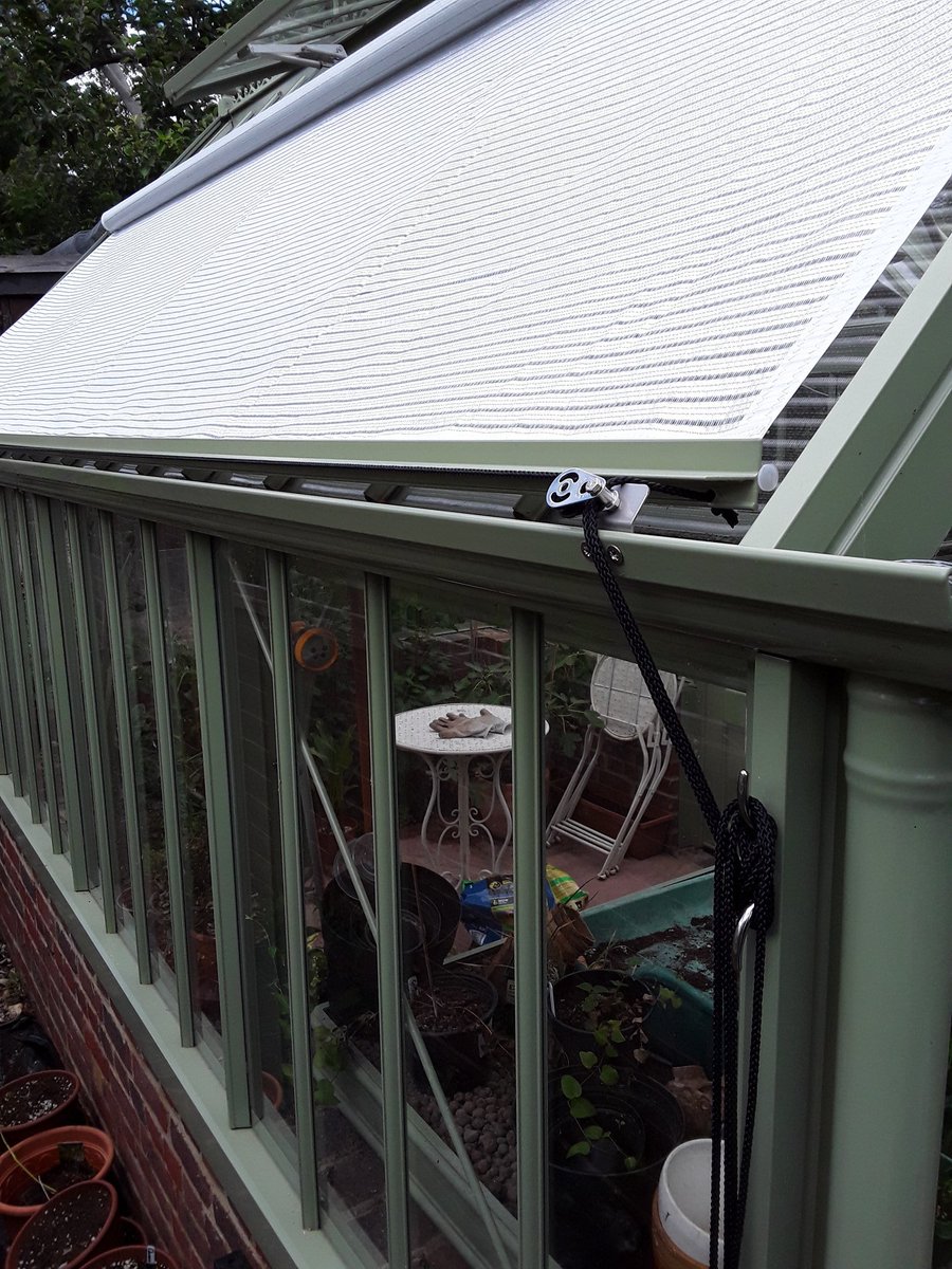 TimL_O's tweet photo. Temperature control after 3 months lockdown delay! Great service again from Luke @Alitex - safer propagation now @IPPS_Europe @TristramPlants Greenhouse admitted by fencing contractor working on neighbour's fence. https://t.co/1nG5JngLGb
