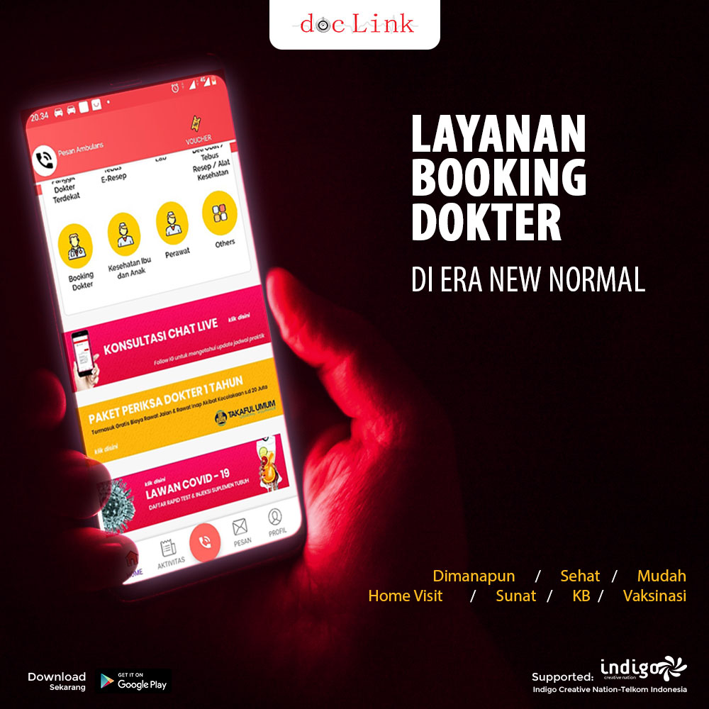 docLink_Indo's tweet photo. Beradaptasi dengan kehidupan normal baru ialah suatu hal yang harus Kita biasakan mulai saat ini.
Termasuk dengan sebuah kebiasaan, ketika Kita alami keadaan tubuh yang kurang sehat. docLink Indonesia, hadirkan layanan kesehatan baru. Hmm, barunya seperti apa ya? https://t.co/1X4rFjUiAy