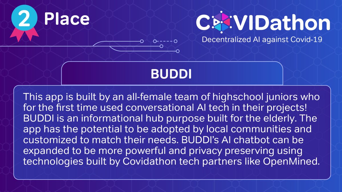BUDDI is a resource for seniors with an easy user interface and chatbot that provides verbal and written responses to user commands. 

@isabellahoch

youtube.com/watch?v=ATdmYR…