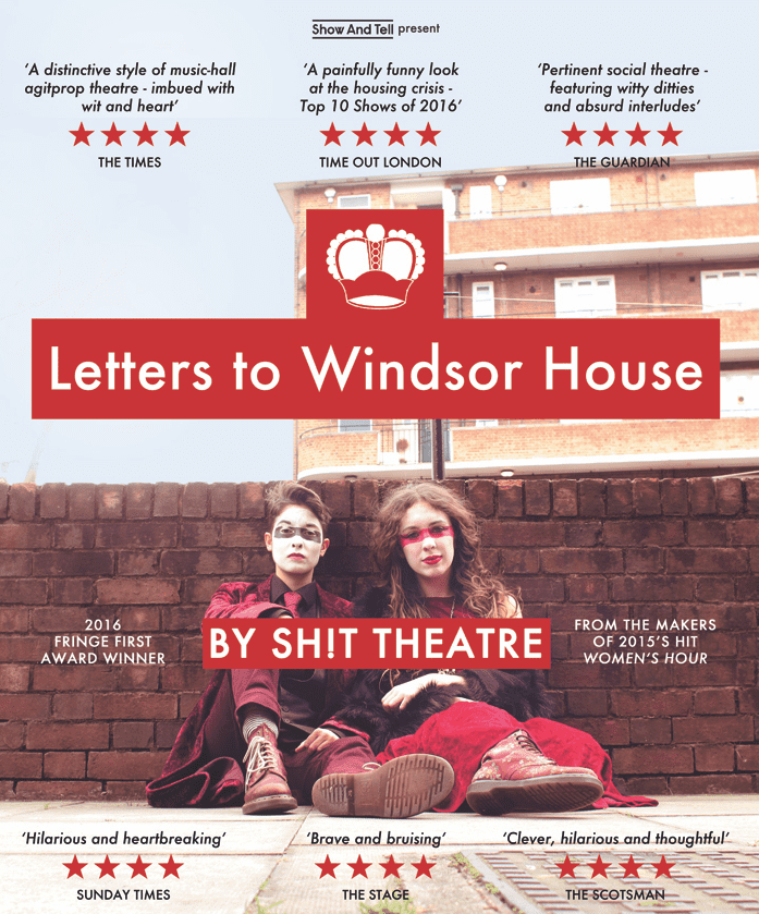 shittheatre's tweet photo. Our award-winning 2016 show 'Letters to Windsor House' is now available online to rent (£4 with £1 for @Shelter). This Thurs we'll be hosting a free Sh!t Theatre Happy Hour & you can call in with your questions about #RobJecock https://t.co/lGz49pnREW #LettersOD https://t.co/p8jsC6GgDF