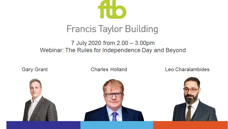 FTB_law's tweet photo. Webinar 7 July from 2-00 - 3.00pm: The Rules for Independence Day and Beyond with @FTB_law's @garygrant1971, Leo Charalambides and @charlescholland. Register:
https://t.co/v00Ufe5hfH
#PubsOpening #pubsareback #pubsopen #licensinglaw #lawyers #barristers #reguation https://t.co/JWiIeDj9hd