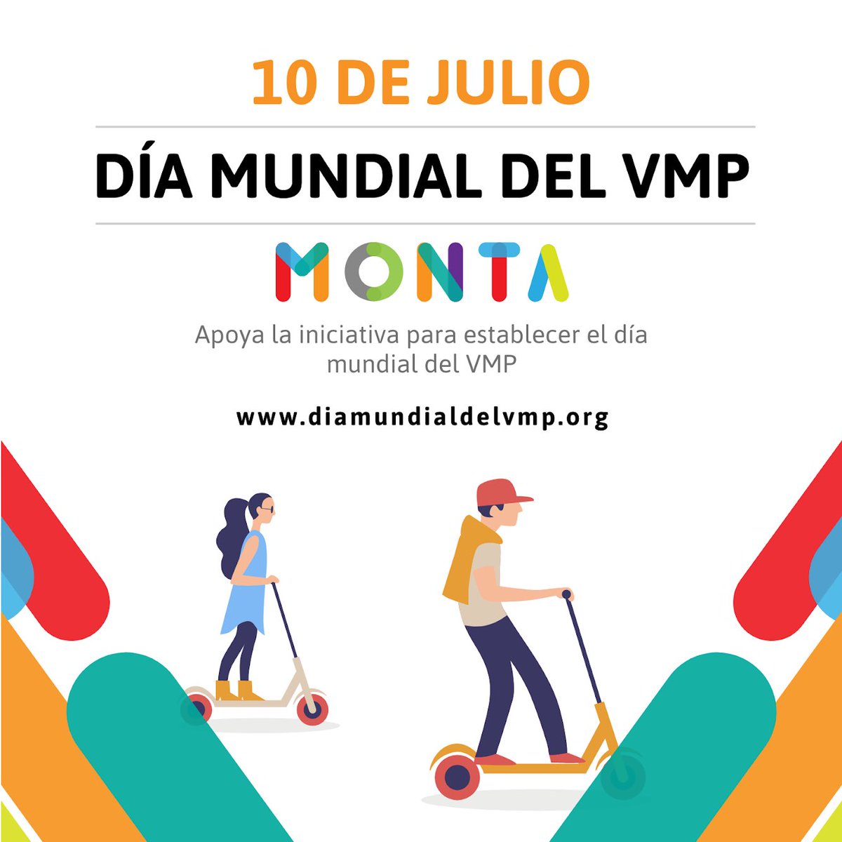 AppMonta's tweet photo. Por una #MovilidadEficiente, sostenible y segura en nuestras ciudades. Únete para establecer el 10 de julio como el #DíaMundialdelVMP. Firma en https://t.co/WnmuyBkXsA #vmp https://t.co/V9JW5jfVtJ