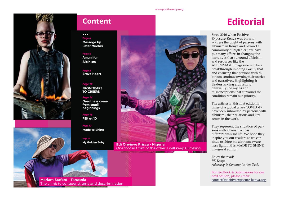 A teaser to what you should expect from the first ever ALBINISM &amp; I Magazine that celebrates diversity which makes us exquisite and beautiful. #ALBINISM&amp;IMagazine #ChangingTheNararative #OwnYourStory #AlbinismIshumanism