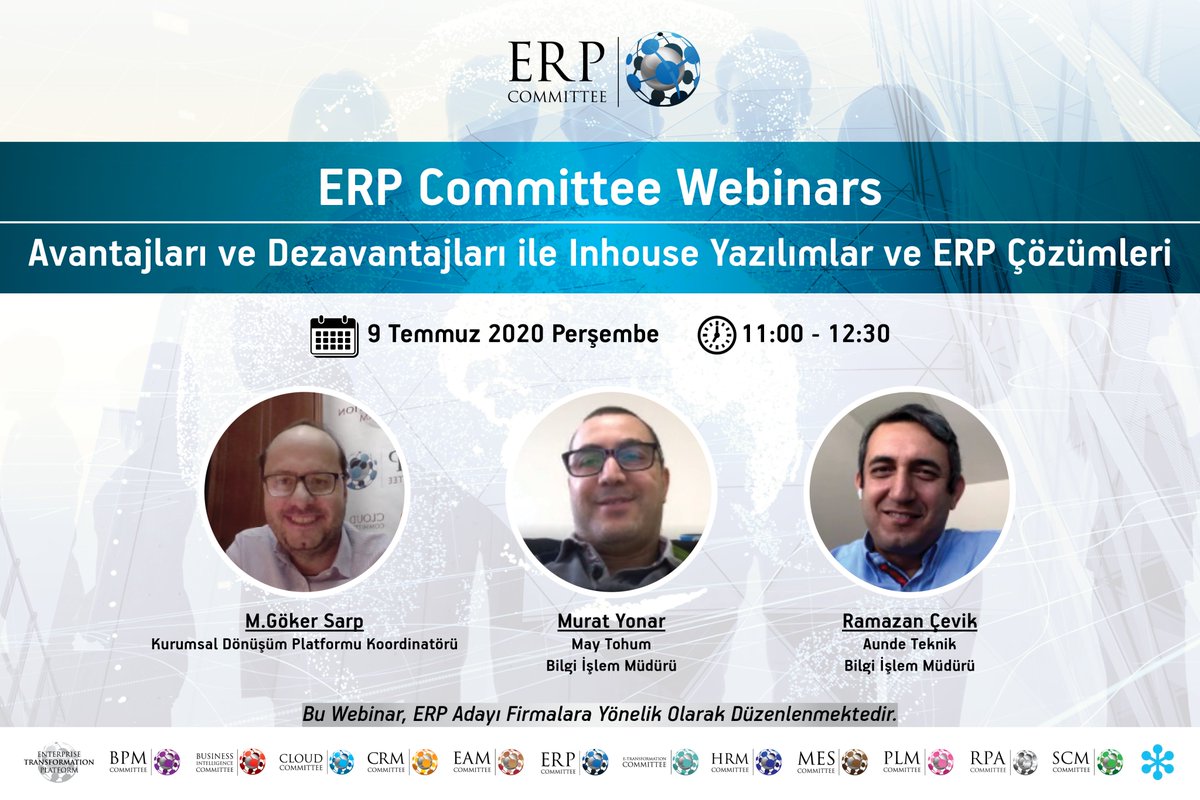erpcommittee's tweet photo. 👉Bu Webinarımızda Inhouse Yazılımlar ve ERP Çözümlerinin Avantajları ve Dezavantajlarını Konuşacağız.

►►Webinara Katılmak İçin: https://t.co/2Cve6yeWu6
#inhousesoftware #erp #erpcommitteeturkey #erpkomitesi #erpcommitteewebinars https://t.co/jCwgPOeWwh