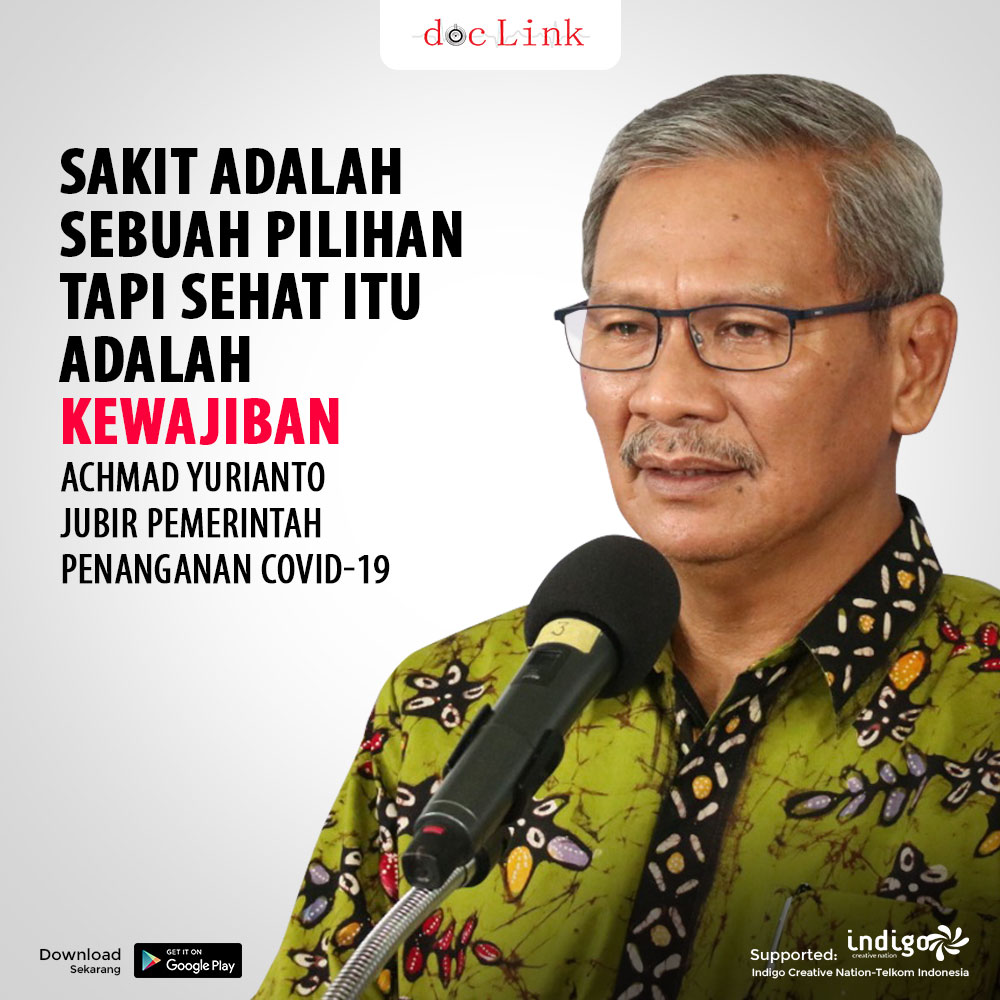 docLink_Indo's tweet photo. Kewajiban Kita adalah menjaga kesehatan. Maka mulailah untuk biasakan pola hidup sehat, apalagi di masa Pandemi saat ini.
Sadarkan diri Kita dari sekarang, lebih baik mencegah dari pada mengobati!
.
Dimanapun, Sehat, Mudah!
.
Untuk Informasi &amp; Pelayanan
https://t.co/7kySKSYHKb https://t.co/Glpfz0ODMV