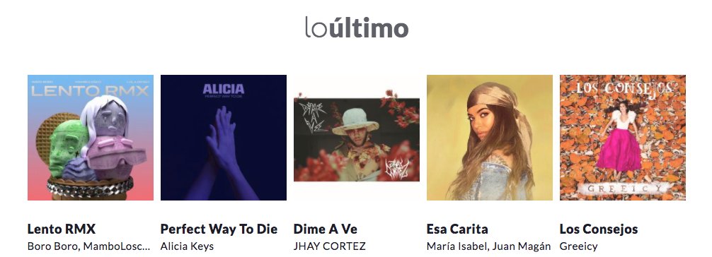 portaldemusica's tweet photo. Aquí tienes las 17 novedades que tenemos hoy para ti:
#BoroBoro #MamboLosco y @lolaindigomusic - #LentoRMX
@aliciakeys - #PerfectWayToDie
@jhaycortez - #DimeAVe
@mariaisabelAMQS y @JuanMagan - #EsaCarita
@Greeicy_rendon - #LosConsejos https://t.co/w2dDveKGGv