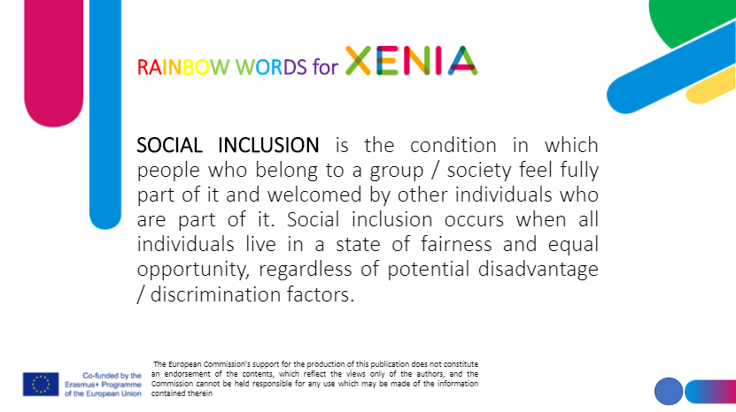 project_xenia's tweet photo. Rainbow Words is the #xeniaproject initiative to learn how using words correctly.
Every week we will share a short definition, expression or acronym relating to our topics.
The word of the day is...

#LGBTI #xenia #xeniaindex #xeniaproject #Erasmusplus #inclusion https://t.co/04EIj2eIJE