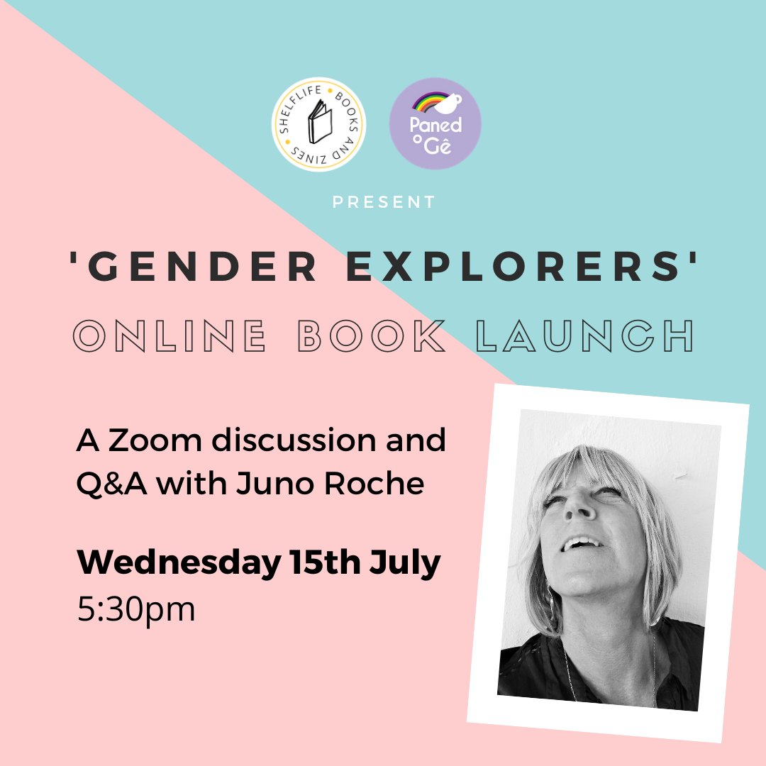 shelflifecdf's tweet image. We're very excited to announce our first online event! ✨

We've teamed up with @panedoge to host a livestream discussion/Q&amp;amp;A with @JustJuno1 on Wednesday 15th July, to celebrate the release of their latest book, 'Gender Explorers'.

Sign up here! 👉…xplorers-book-launch.eventbrite.co.uk