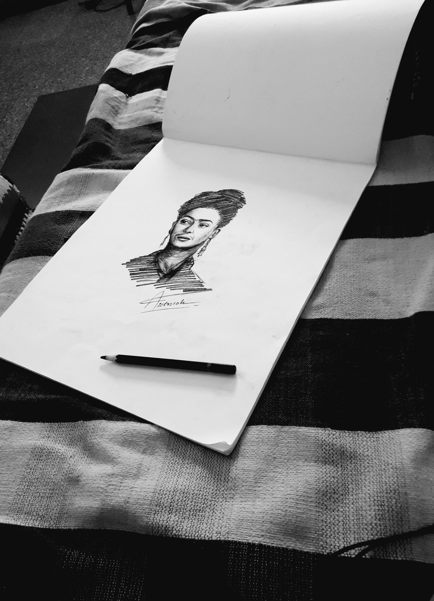 artmoh19's tweet photo. FRIDA KAHLO
•
presenting her charcoal sketch (which i made in september of last year) on her birth anniversary. She is one of my fav. artists and inspiration to many of us.
•
#TheSlowMovement 
#TheSlowContent 
#FridaKahlo https://t.co/qMXaNAEdKj