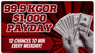RealLucyChapman's tweet photo. When you hear the key word text it to 200200 ! #KGOR 99.9 https://t.co/2KbSdCHIIT