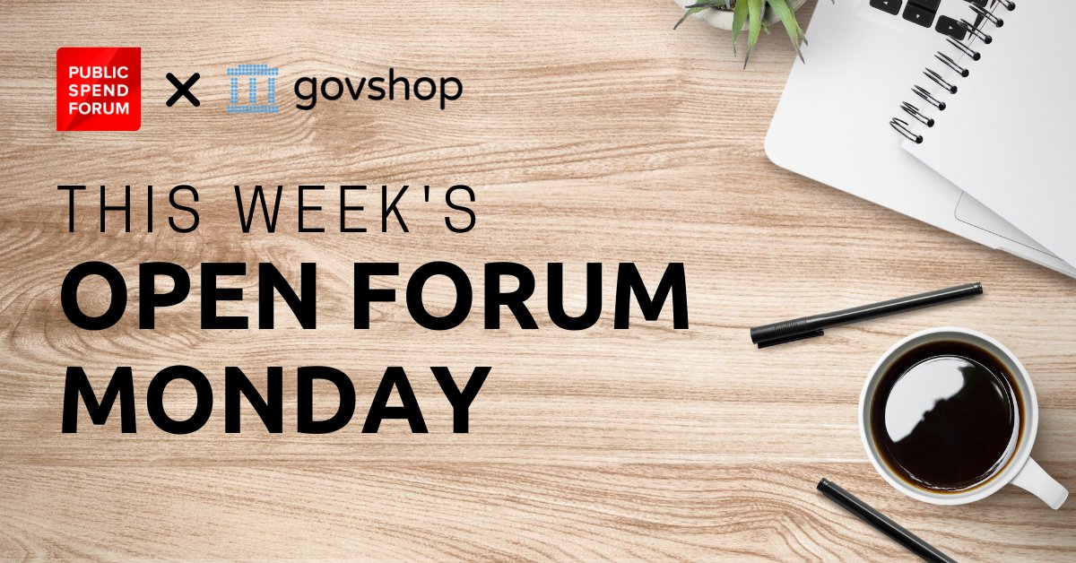 PSpendForum's tweet photo. It's #OpenForumMonday at @PSpendForum & @GovShop—comment/email us questions or even recommend someone we should connect with! Last week, we were asked how to complete a #MarketResearch report → https://t.co/2VHEVTpaOV https://t.co/X4Uxy4WiZV