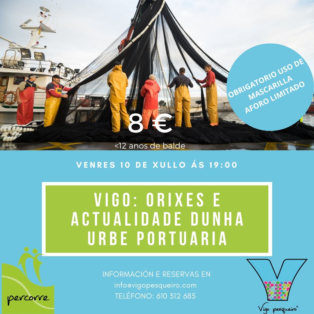 Bos días!⚓️🐬
Este venres ás 19:00 inauguramos o noso calendario de actividades "Vigo Pesqueiras" para o mes de Xullo, cun percorre onde seguiremos a singradura do #Berbés!!
🌊🧜‍♀️ a historia do noso #PortoPesqueiro dende as orixes á actualidade. (reservas ata xoves)

#Percorre