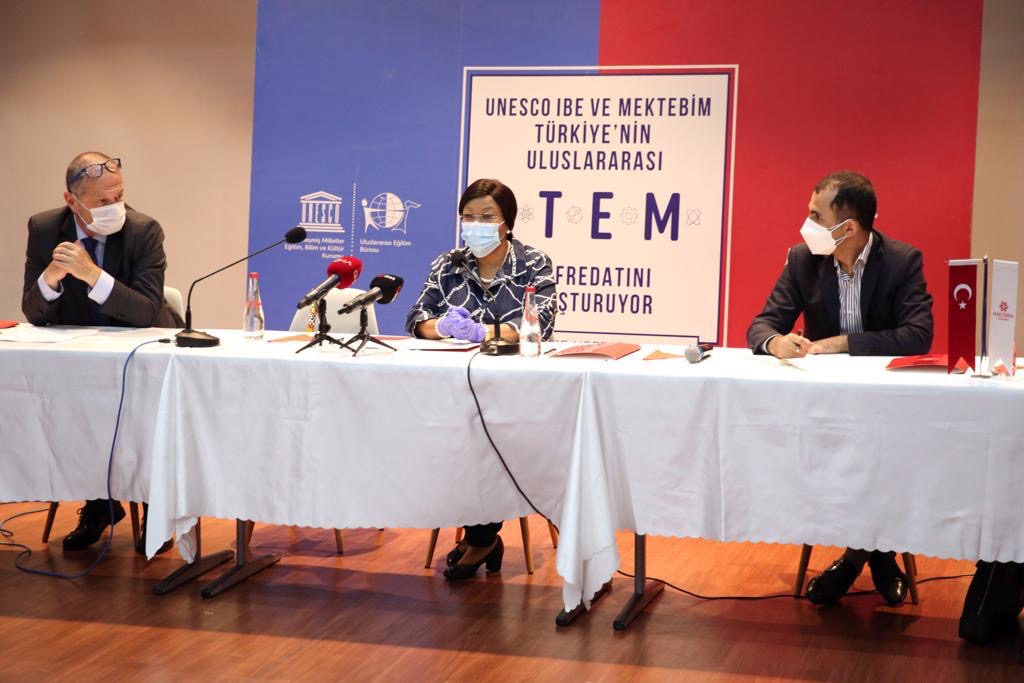 m_marope's tweet photo. The IBE Director addressing the management and curriculum team of MEKTEBIM in presence of the President of INETD @intedorg and of MEKTEBIM @Mektebim_. https://t.co/v1VzJDZh8p