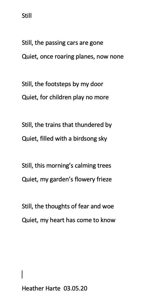 capitalagearts's tweet photo. Read the beautiful full poem "Still" by @HeatherHarte part of which starts our film "Still Life" found here: https://t.co/YEHqgYvsHH

#London #creativity #film #olderpeople #artsforhealth #communityfilm #lockdown https://t.co/J4FvCSCzm0